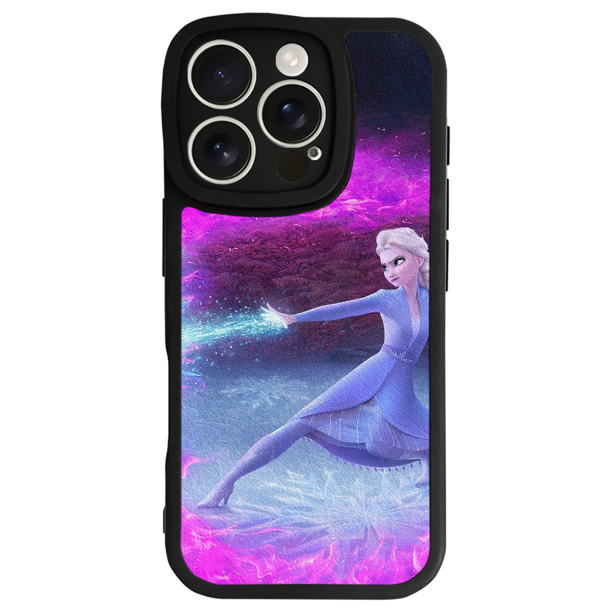 （画像用） アナと雪の女王 アンナ エルサ Frozen Anna Elsa 【iPhone 16シリーズ対応】シリコンスマホケース（レザー調） 材質：シリコン